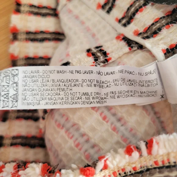 Zara High Waist Shorts with Stripes - Cream, Black, Red - Picture 7 of 10